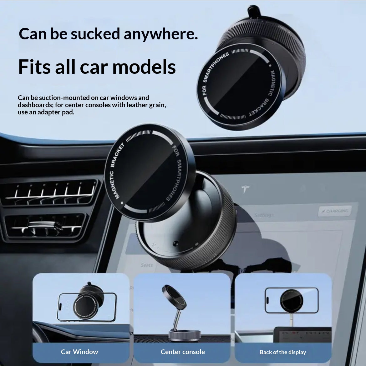Multifunctional, fully rotatable vacuum suction cup phone holder—suitable for various scenarios.