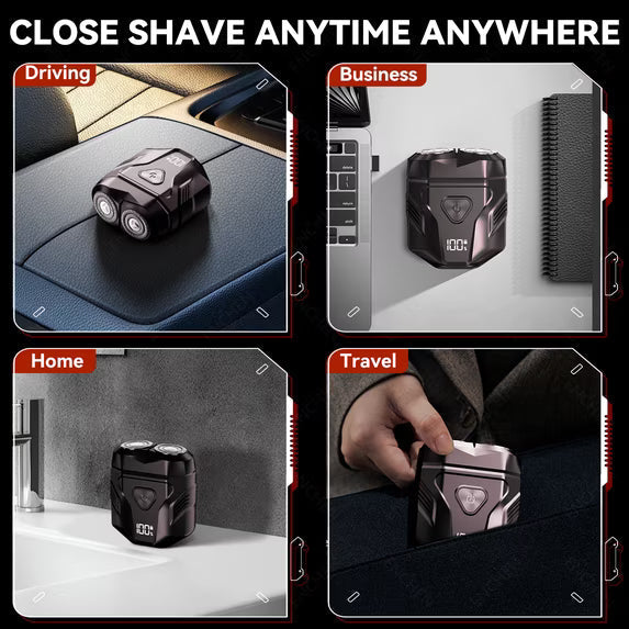 Mini X Electric Shaver for Men, Cordless Rechargeable Travel Razor, Waterproof Wet and Dry Beard Shaver